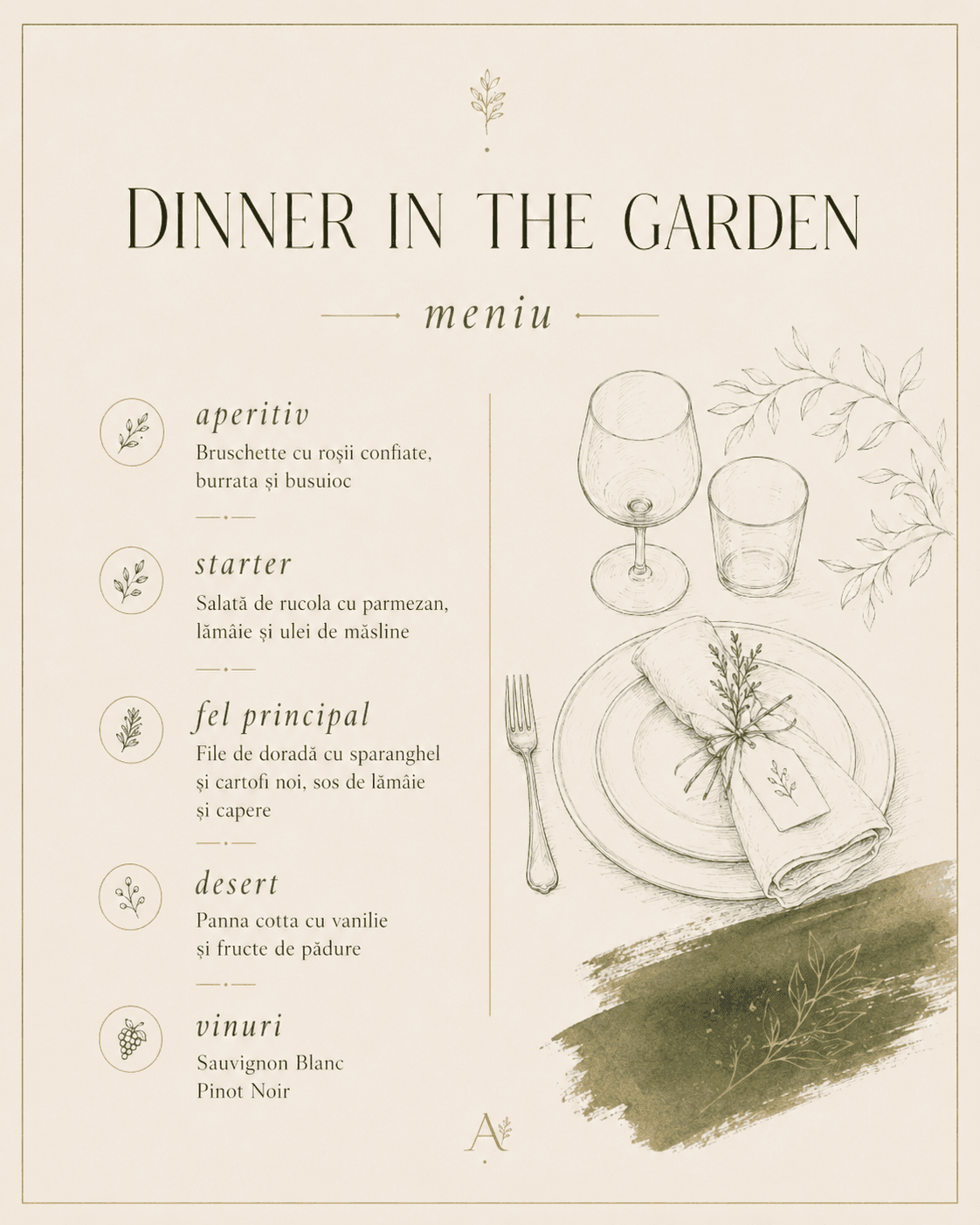 Dinner in the Garden — meniul ediției, de la aperitiv la desert
